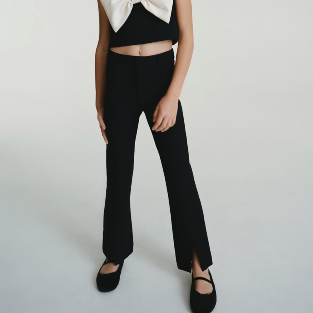 Zara Rib Detail Flare Pants